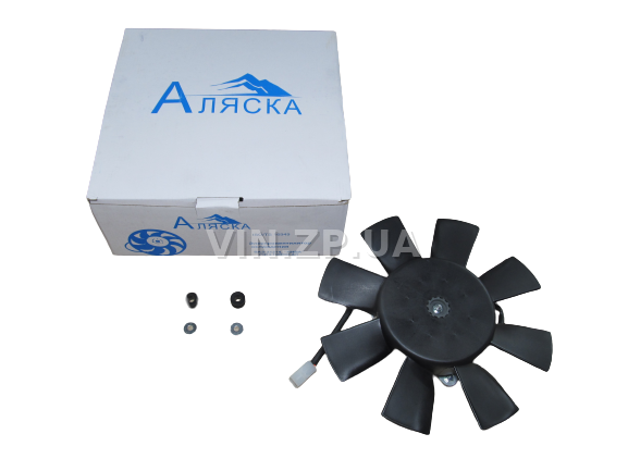 Вентилятор охлаждения ВАЗ 2103-2107, 2108-21099, 2115, 2110, ЗАЗ 1102 АЛЯСКА с крыльчаткой и мотором (47776)
