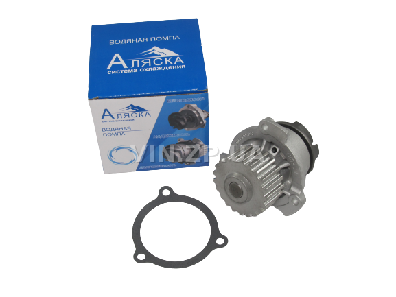 Насос водяной помпа АЛЯСКА ВАЗ 2108, 2109, 21099, 2110, 2111, 2112, 2113, 2114, 2115, 1111, с 8 клапанным двигателем, с чугунной крыльчаткой (47852)