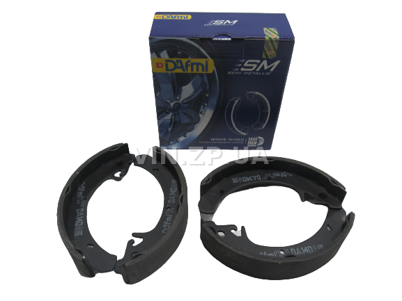 Задние тормозные колодки DAfmi ВАЗ 2108, 2109, 21099, 2110, 2111, 2112, 2113, 2114, 2115, без ABS, к-кт 4 штуки, серия Semi Metallic 1