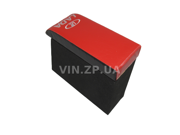 Подлокотник органайзер VRN ВАЗ 2101, 2102, 2103, 2106, черно-красный с вышивкой "Lada Classic" 4