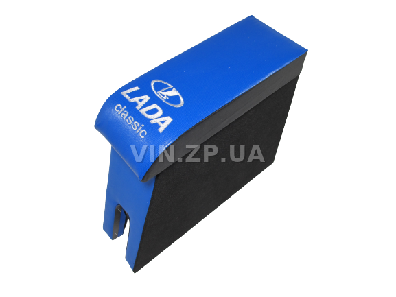 Подлокотник органайзер VRN ВАЗ 2101, 2102, 2103, 2106, черно-синий с вышивкой "Lada Classic" 2