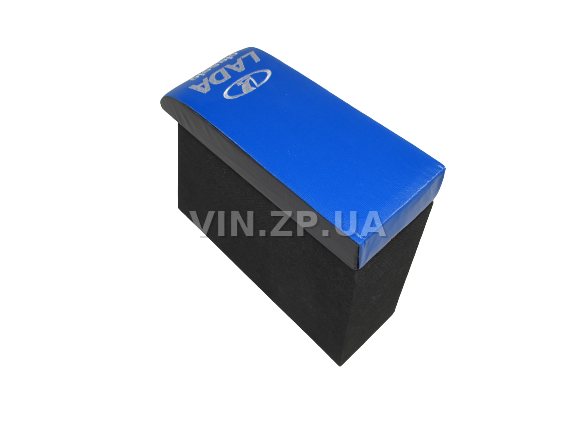 Подлокотник органайзер VRN ВАЗ 2101, 2102, 2103, 2106, черно-синий с вышивкой "Lada Classic" 4