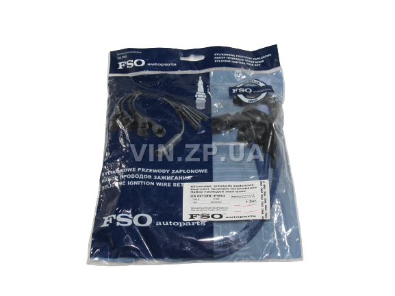 Провода высоковольтные FSO Ланос, Авео, с 8-ми клапанным двигателем 1.5л, силикон, с металлическим наконечником, OEM 96305387 5