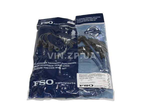 Провода высоковольтные FSO Ланос, Авео, с 8-ми клапанным двигателем 1.5л, силикон, с металлическим наконечником, OEM 96305387 1