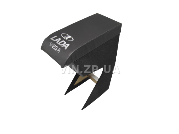 Подлокотник органайзер VRN ВАЗ 2110, 2111, 2112, черно-серий с вышивкой "LADA VEGA" 2