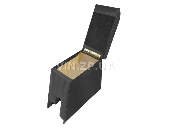 Подлокотник органайзер VRN Ланос, Сенс, черно-серый с вышивкой "Daewoo Lanos" 3