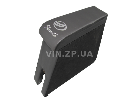 Подлокотник органайзер VRN ЗАЗ 1103 Славута, черно-серый с вышивкой "Slavuta " 2