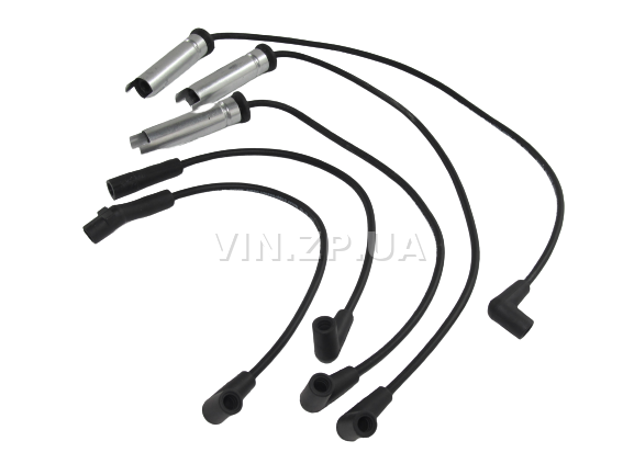 Провода высоковольтные KAP Нексия с 8-ми клапанным двигателем 1.5 л, силикон, с металическими наконечниками, OEM 93746999 4