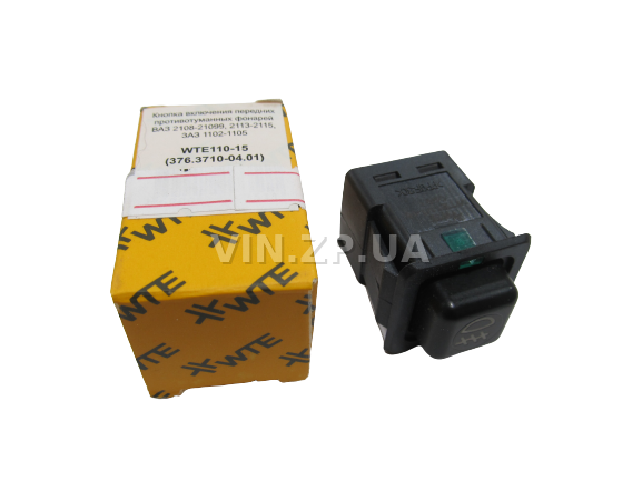 Кнопка противотуманных фар передних WTE ВАЗ 2108, 2109, 21099, Таврия 1102, 1103, 1105, 4 контакта, 376.3710-04.01 5