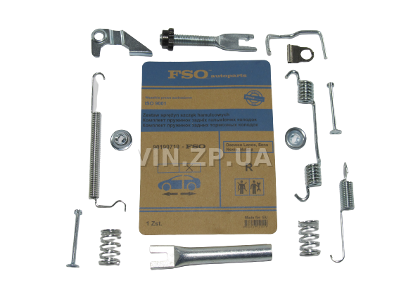 Ремкомплект тормозного барабана FSO Ланос, Сенс, Нексия, Нубира, тормозных колодок задних, правый 90199719 1