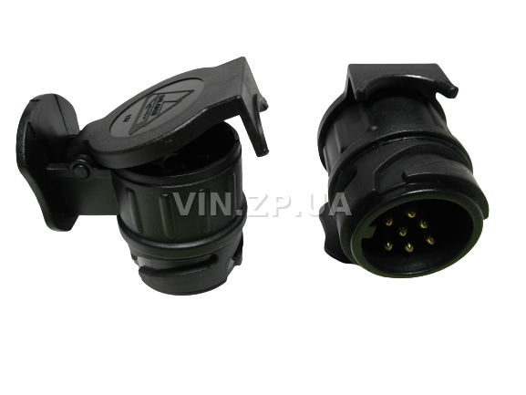 Переходник прицепа фаркопа c EURO на UA 13 на 7 PIN BALATON разъем пластиковый (56843)