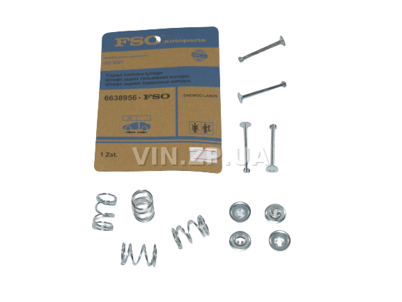 Ремкомплект солдатик тормозных колодок FSO Ланос, Сенс, задних, 90199719 1