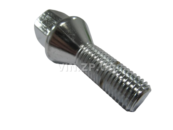 Болт колеса Ланос, Сенс, Нексия, хром GENUINE ключ 17, М12 x 1.5 x 30, 1шт OEM 94501733 (56917)