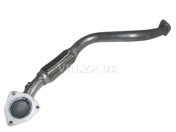 Труба приемная ВИДЕКС Авео 1.5i-1.6i, седан, хетчбек, с отверстием под датчик алюминизированная, 96536980 (56989) 2