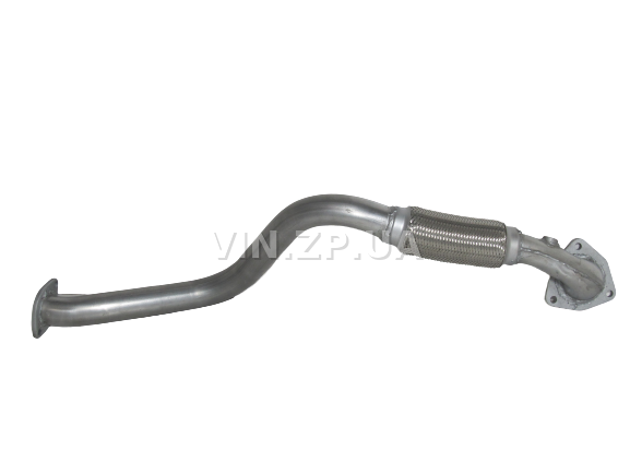 Труба приемная ВИДЕКС Авео 1.5i-1.6i, седан, хетчбек, с отверстием под датчик алюминизированная, 96536980 (56989)