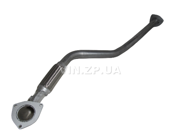 Труба приемная ВИДЕКС Сенс, Ланос 1.3i-1.5i Евро-3, с 2000 года, с отверстием под датчик, алюминизированная сталь (56991) 4