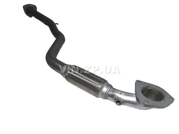 Труба приемная ВИДЕКС Сенс, Ланос 1.3i-1.5i Евро-3, с 2000 года, с отверстием под датчик, алюминизированная сталь (56991) 5