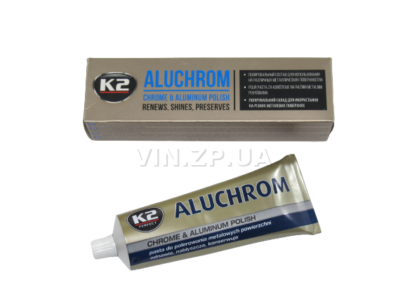 Паста полироль хром деталей К2 Aluchrom 120 гр 2