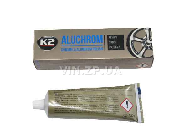 Паста полироль хром деталей К2 Aluchrom 120 гр 3