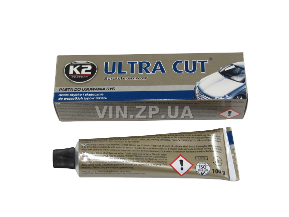 Паста полироль кузова и фар К2 Ultra Cut 100 гр, для глубоких царапин кузова, для ручной полировки (57085) 4