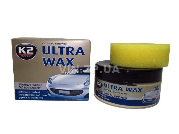 Полироль кузова с воском К2 ULTRA WAX, 250 мл, + губка (57087)