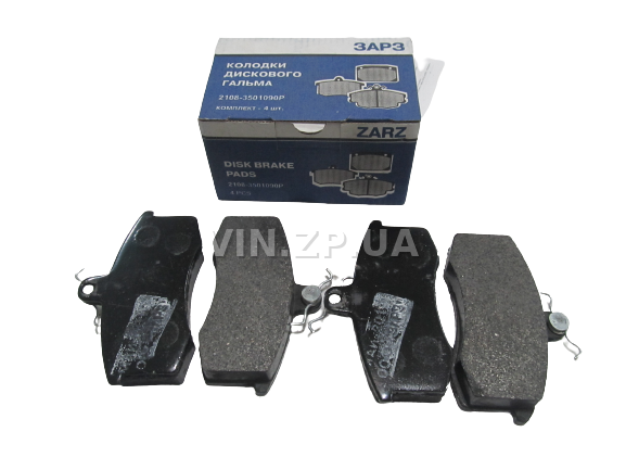 Колодки тормозные передние ЗАРЗ ВАЗ 2108, 2109, 21099, 2113, 2114, 2115, комплект 4шт 1