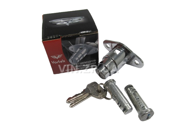 Замок багажника ВАЗ 2103, 2106, с личинками, замок 1шт + личинка 2шт + ключ 2шт VORTEX 1