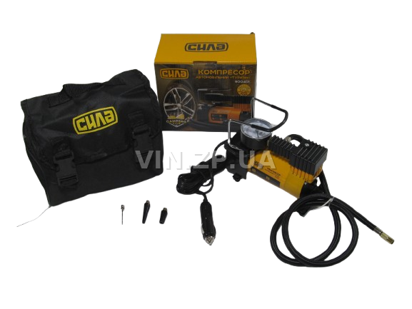 Компрессор автомобильный СИЛА 150 Вт, 7 Атм, 35 л/мин, в прикуриватель, шланг 1м , провод 3м 2