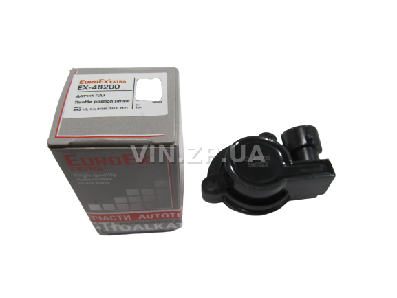 Датчик положения дроссельной заслонки ВАЗ 2109і-2112, Сенс, ЗАЗ 1102і-1103 EuroEx привод-крест (57760)