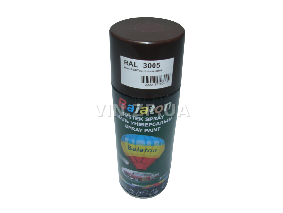 Краска эмаль алкидная темно-вишневая универсальная RAL 3005 BALATON аэрозоль 400 мл (57781)