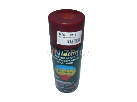 Краска эмаль алкидная вишневая универсальная RAL 3011 BALATON аэрозоль 400 мл (57782)
