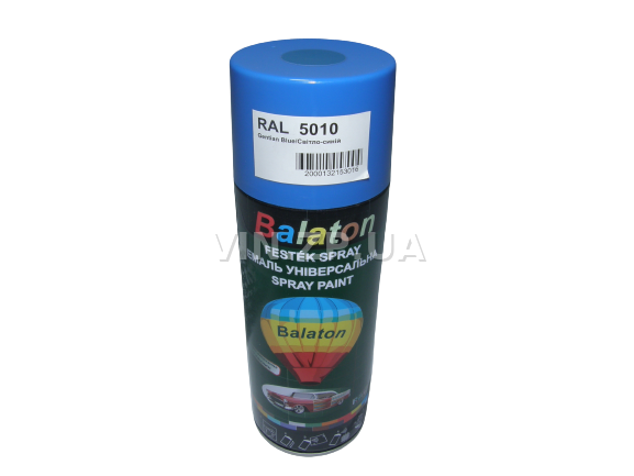 Краска эмаль алкидная светло-синяя универсальная RAL 5010 BALATON аэрозоль 400 мл (57785)