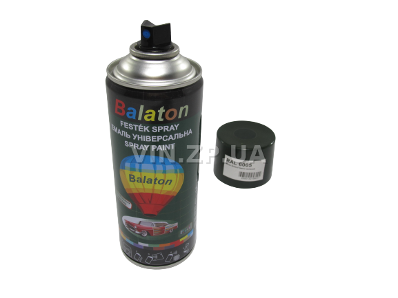 Краска эмаль алкидная темно-зеленая универсальная RAL 6005 BALATON аэрозоль 400 мл (57788) 5