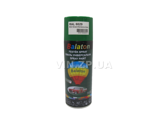 Краска эмаль алкидная зеленая универсальная RAL 6029 BALATON аэрозоль 400 мл (57790) 2