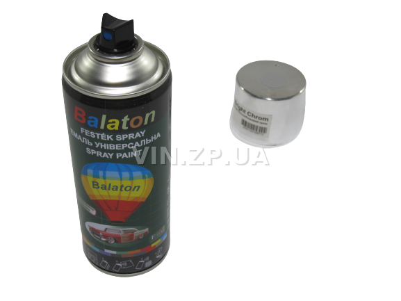 Краска эмаль алкидная серебристый хром универсальная BALATON Bright Chrom, аэрозоль 400 мл 5
