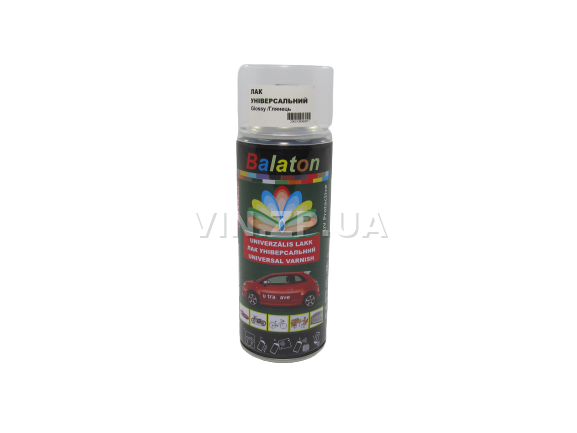 Лак автомобильный глянцевый бесцветный BALATON универсальный, аэрозоль 400 мл 1