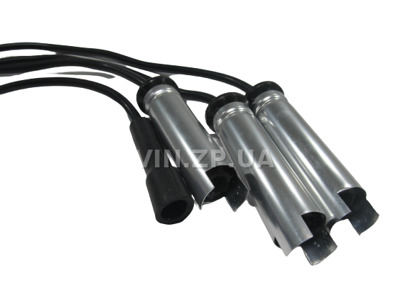 Провода высоковольтные VORTEX Ланос, Авео, с 8-ми клапанным двигателем 1.5л, силикон, с металлическим наконечником, OEM 96305387 3