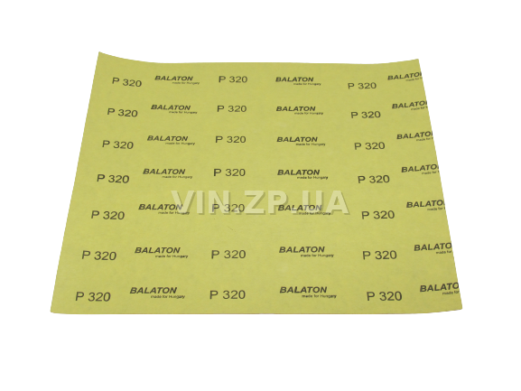 Бумага наждачная водостойкая P320 1шт BALATON зерно 320, 230 х 280 мм 3