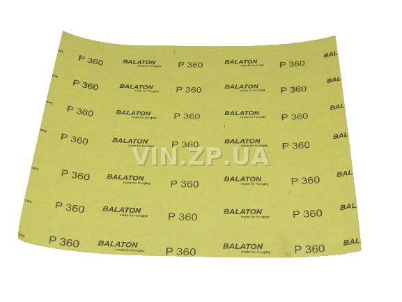 Бумага наждачная водостойкая P360 1шт BALATON зерно 360, 230 х 280 мм 3