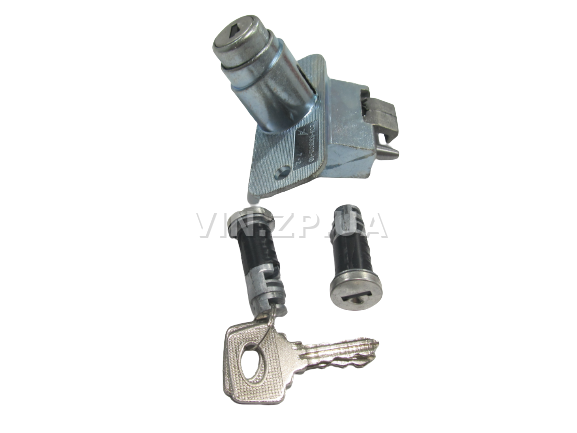 Замок багажника ВАЗ 2108, 2109, 2113, 2114, с личинками, замок 1шт + личинка 2шт + ключ 2шт VORTEX 3