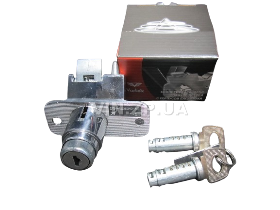 Замок багажника ВАЗ 2108, 2109, 2113, 2114, с личинками, замок 1шт + личинка 2шт + ключ 2шт VORTEX 1