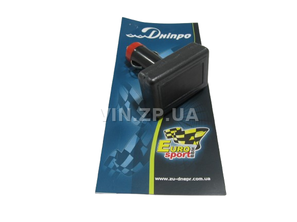 Вольтметр в прикуриватель 0.56'' 12-24V EuroSport 3 знака, красная подсветка, без предохранителя (59094)