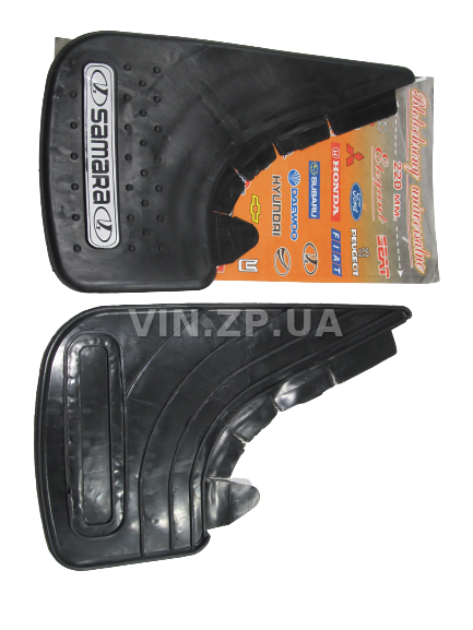 Брызговики ELEGANT универсальные леговые автомобили, "SAMARA", к-кт 2 шт, 350 х 225 мм, резина 1