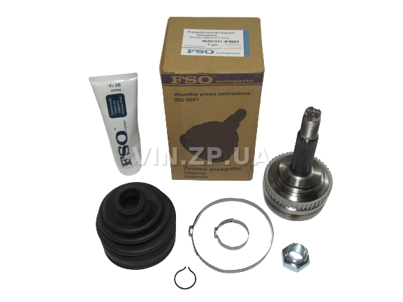 Комплект ШРУС шарнир наружный под ABS FSO Авео 1.5, 22 шлица, граната, шарнир, OEM 96391551 1