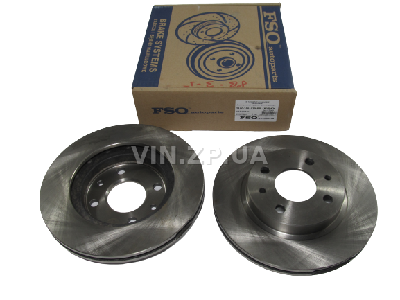 Диск тормозной FSO ВАЗ 2110-2112, 1117-1119, 13" передний, вент, к-кт 2шт 1