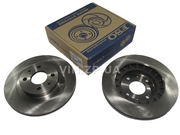 Диск тормозной FSO ВАЗ 2110-12, 2170-72, 1117-19, 14" передний, вент. к-кт 2шт 1