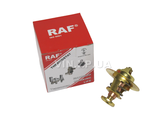 Термостат (82 °C) RAF Москвич 412, 2140, 427, 434, ИЖ 2126, 2717, вставка термоєлемент нового обазца (59692)