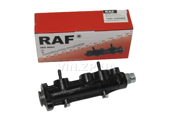 Цилиндр тормозной главный RAF ЗАЗ 1102 Таврия, 1103 Славута, 1105 Дана, без вакуумного усилителя тормозов 1