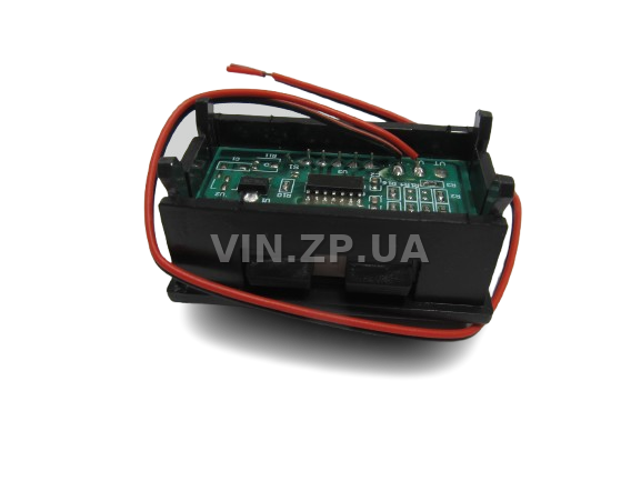 Вольтметр врезной с фиксаторами 0.56'' 12-24V EuroSport 3 знака, красная подсветка (59763) 2