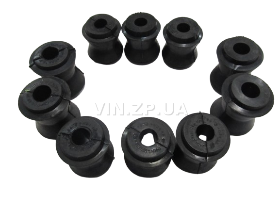 Втулки реактивных тяг штанг ВАЗ 2101, 2102, 2103, 2104, 2105, 2106, 2107 VORTEX комплект 10шт, резина 2